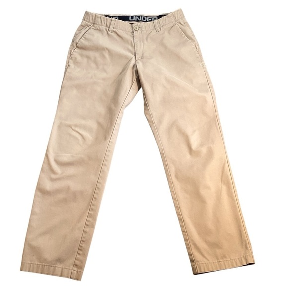 Under Armour Showdown Chino Pants, Cream Color - Size 34/36 Golf Athleisure - Picture 1 of 12